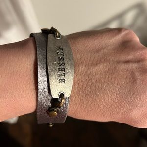 Blessed leather bracelet